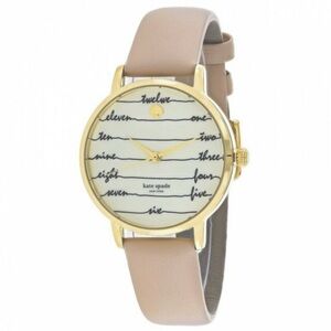 Kate Spade New York Metro Vachetta Nude Leather Straps & Goldtone Watch KSW1059